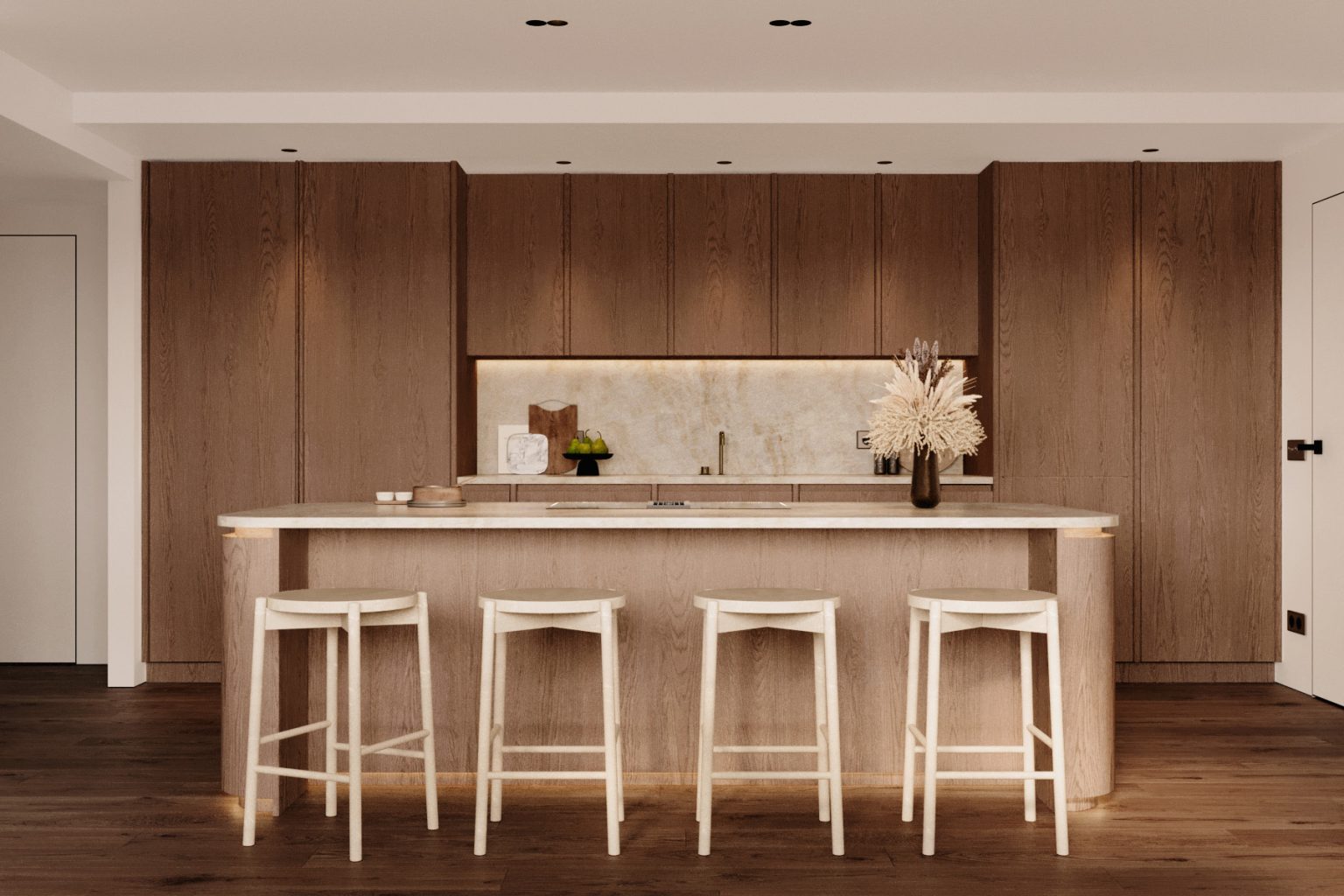 Rounded Posts. Kitchen Exclusive kitchen with rounded shapes | Bespoke kitchens