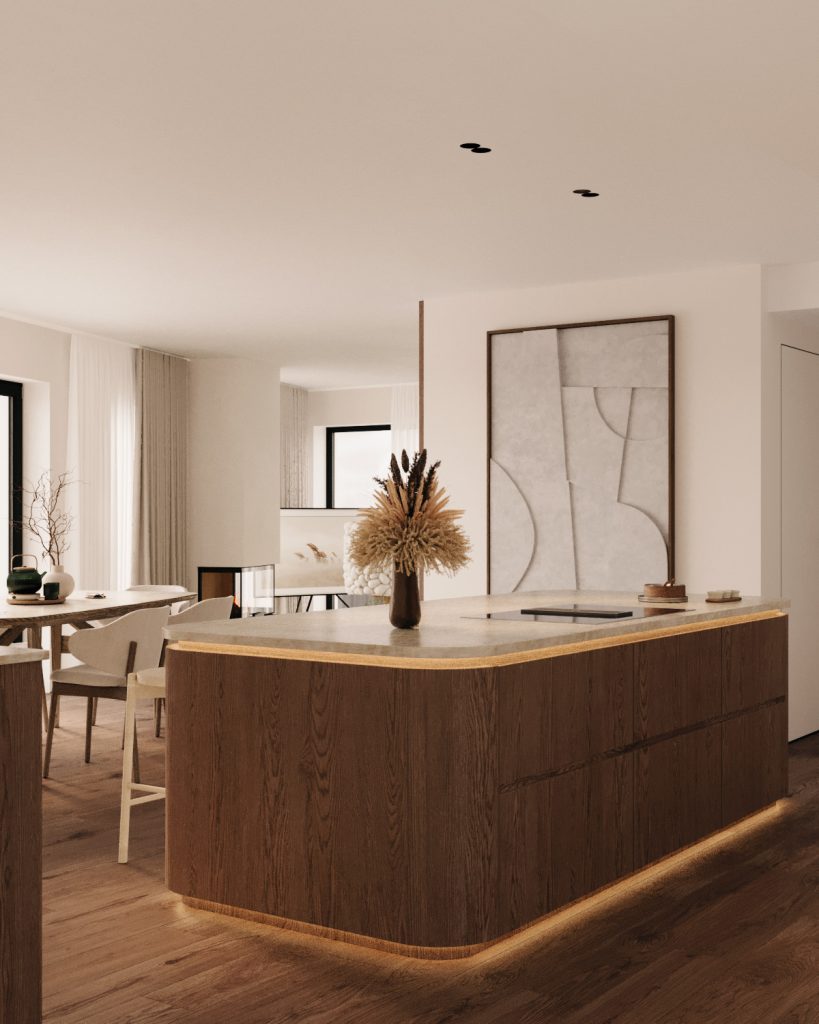 Rounded Posts. Kitchen Exclusive kitchen with rounded shapes | Bespoke kitchens