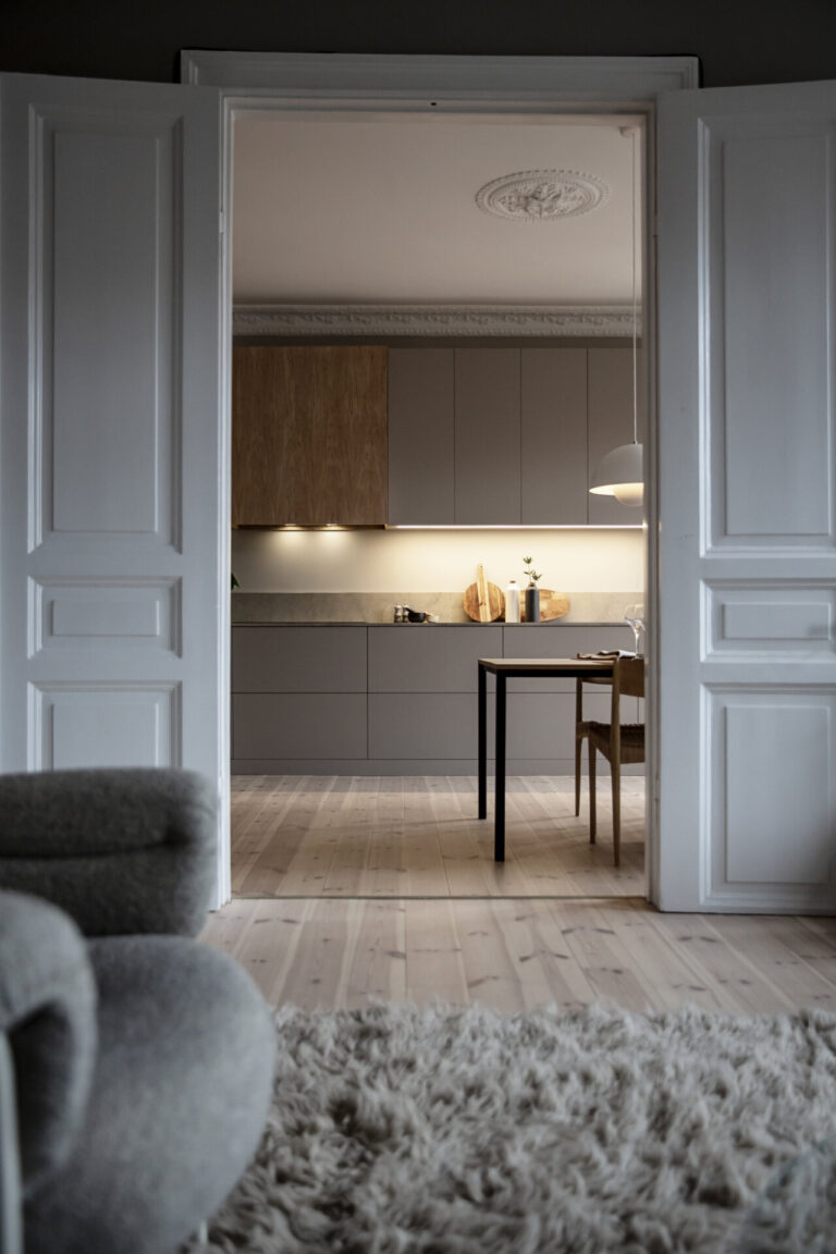 Modern kitchen in turn-of-the-century apartment